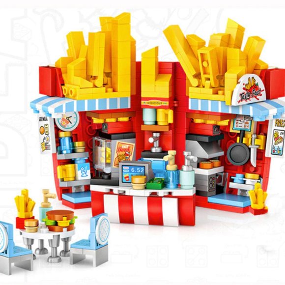LOZ MINI Blocks - Building Toys Bricks Fries & Burger Shop - Picture 3 of 3